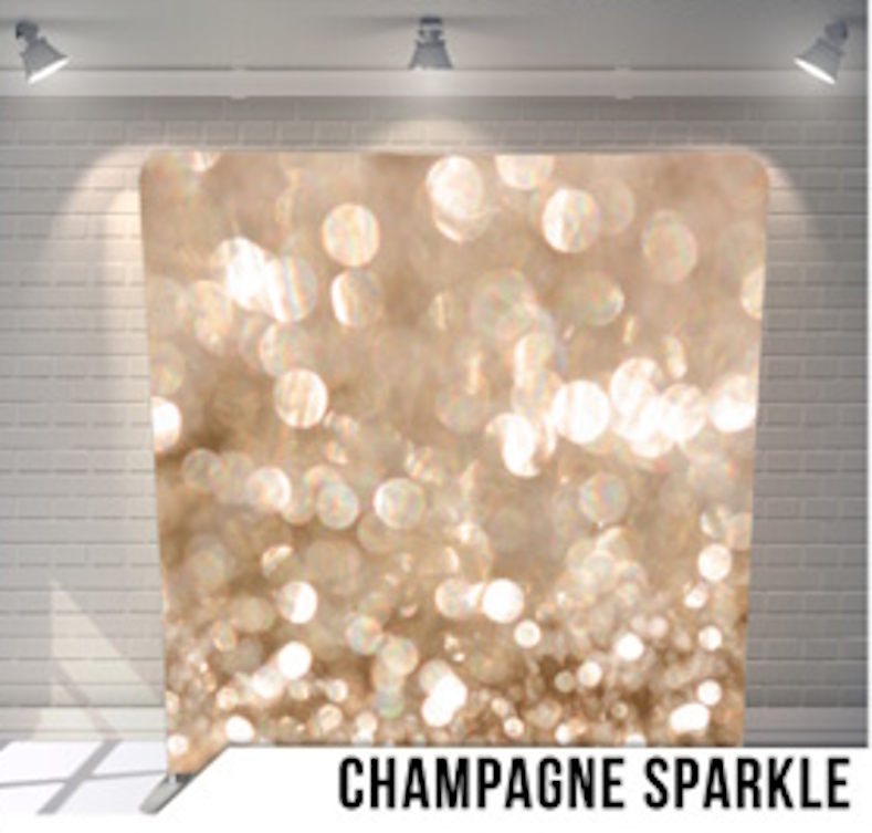 Champagne Sparkle photo booth backdrop
