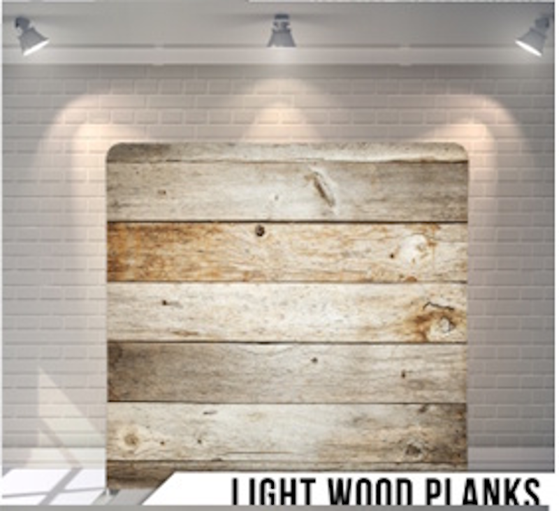 Light Wood Planks photo booth backdrop