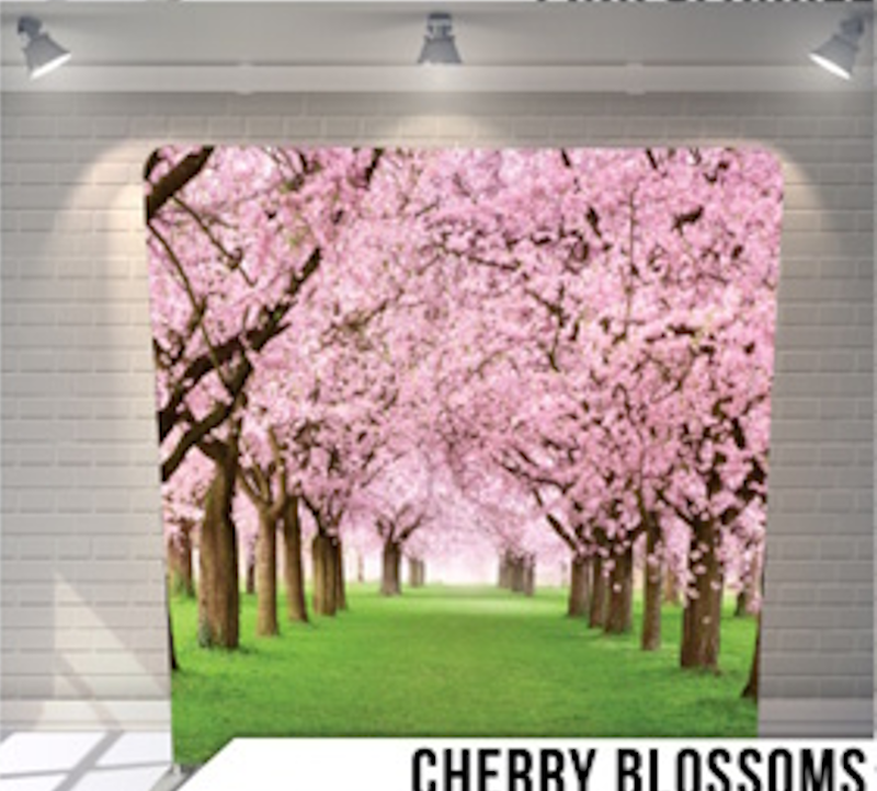 Cherry Blossoms photo booth backdrop
