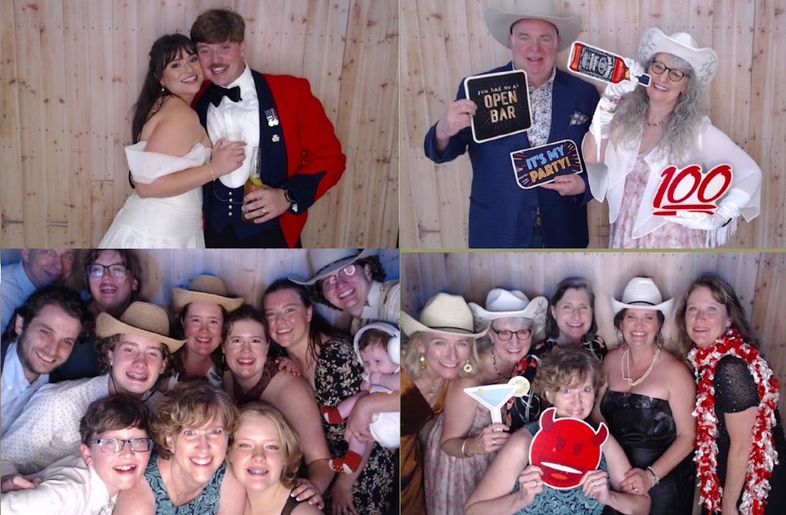 Jacq and Tess wedding photo booth at The Cinnamon Barn
