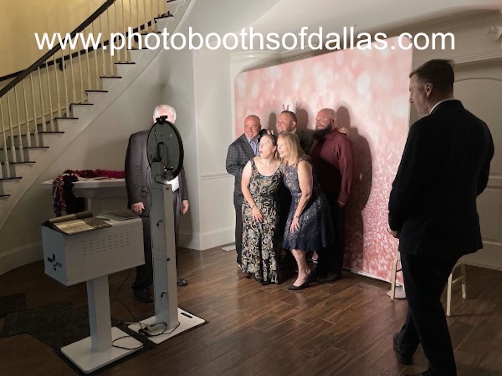 Dallas wedding guests enjoying a photo booth
